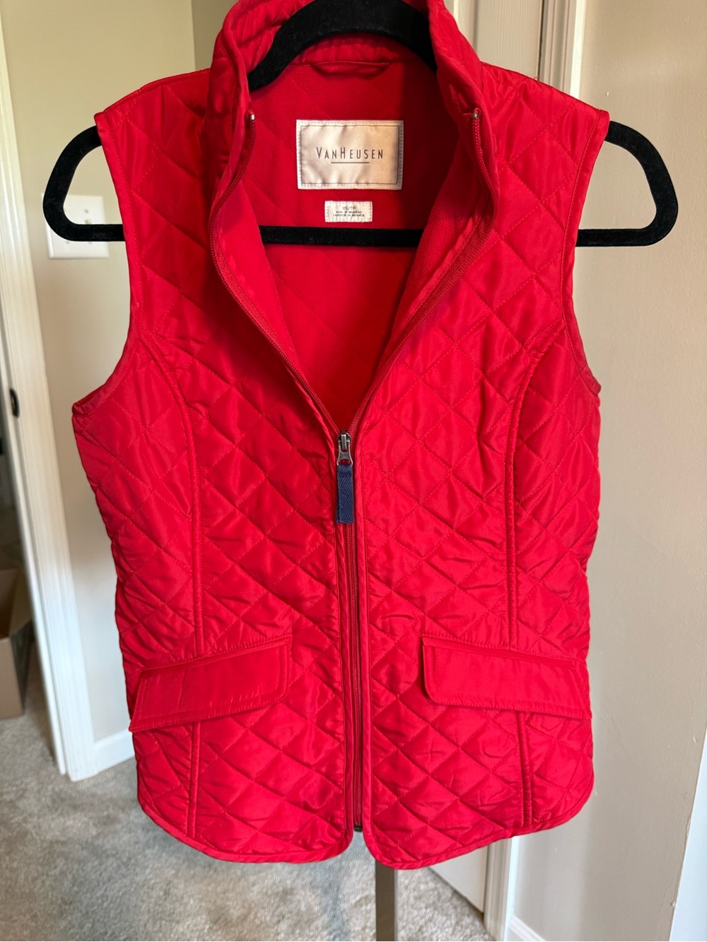 Van Heusen Red Quilted Women's Puffer Vest